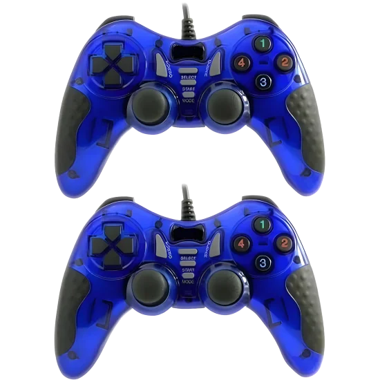 Game Pad Wired USB Double Point PT-600D BLUE